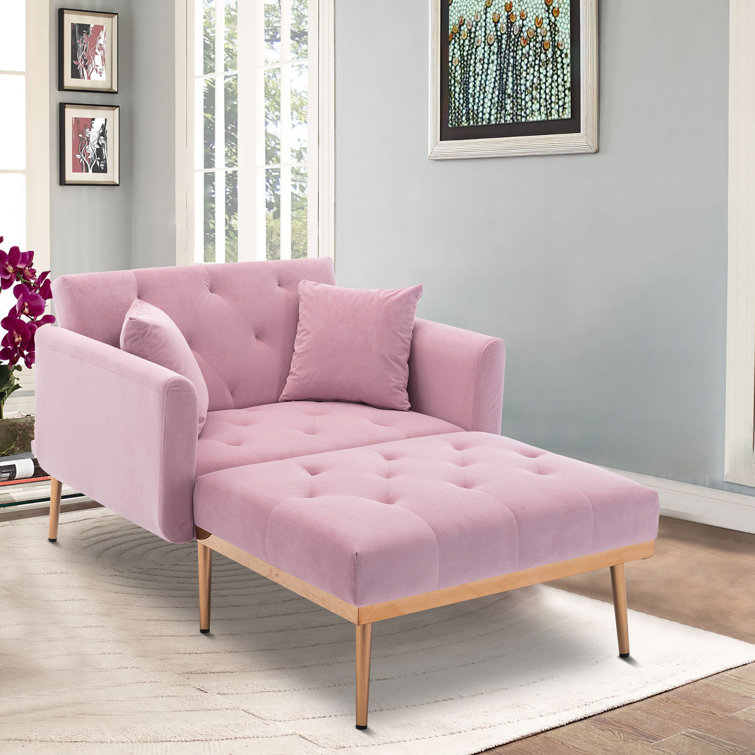 Everly Quinn Prattii Upholstered Chaise Lounge & Reviews Wayfair